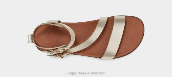 ouro pálido metálico alça solivan UGG 20TJ63 mulheres