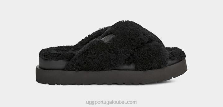 preto corrediça cruzada de açúcar fuzz UGG 20TJ476 mulheres