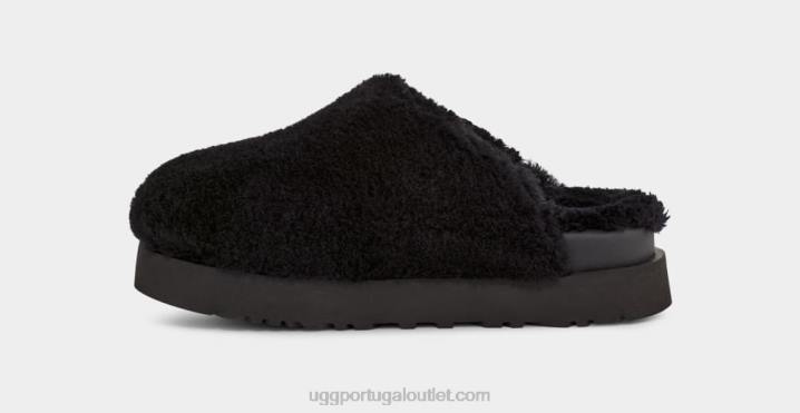 preto slide de açúcar penugem UGG 20TJ2100 mulheres