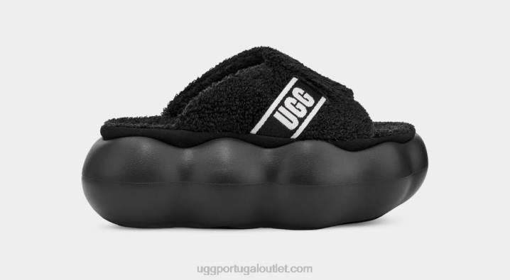 preto slide de nuvem de açúcar UGG 20TJ344 mulheres