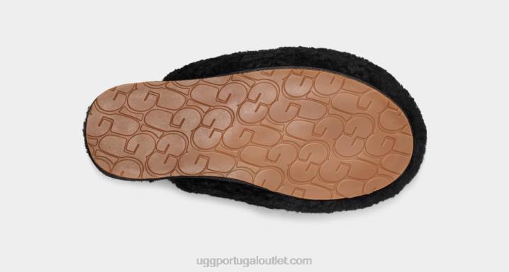 preto slide maxi encaracolado UGG 20TJ585 mulheres