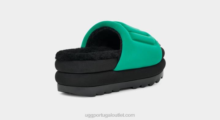 verde esmeralda/preto maxi slide gráfico UGG 20TJ758 mulheres