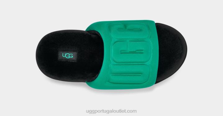 verde esmeralda/preto maxi slide gráfico UGG 20TJ758 mulheres
