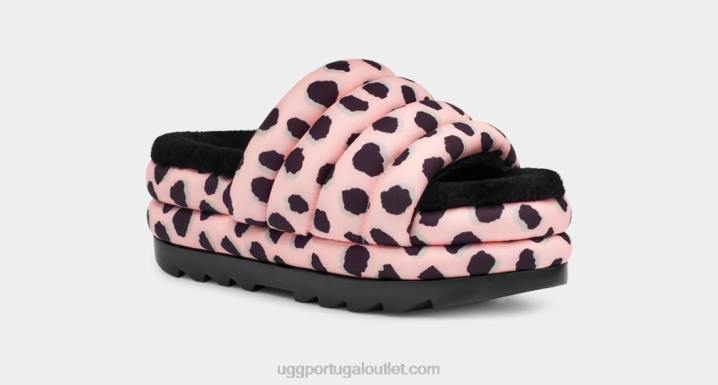 vieira rosa maxi slide estampa de chita UGG 20TJ2139 mulheres