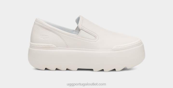 Branco brilhante mega deslizamento marin UGG 20TJ10 mulheres