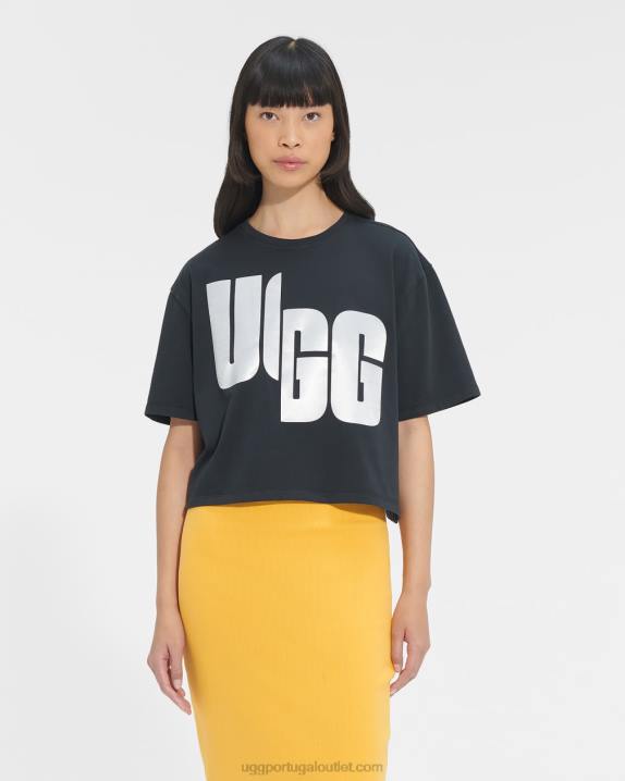 Preto branco camiseta com logo fionna UGG 20TJ1322 mulheres