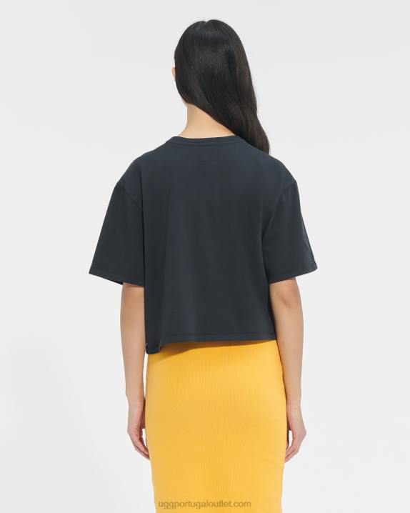 Preto branco camiseta com logo fionna UGG 20TJ1322 mulheres