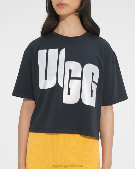 Preto branco camiseta com logo fionna UGG 20TJ1322 mulheres