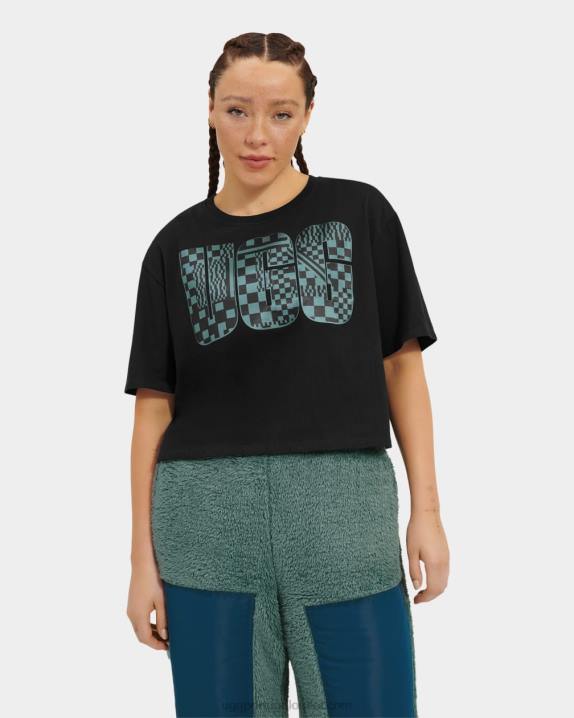 alcatrão camiseta com logo cropped thahlia UGG 20TJ1083 mulheres