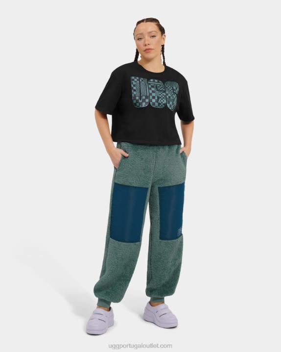 alcatrão camiseta com logo cropped thahlia UGG 20TJ1083 mulheres