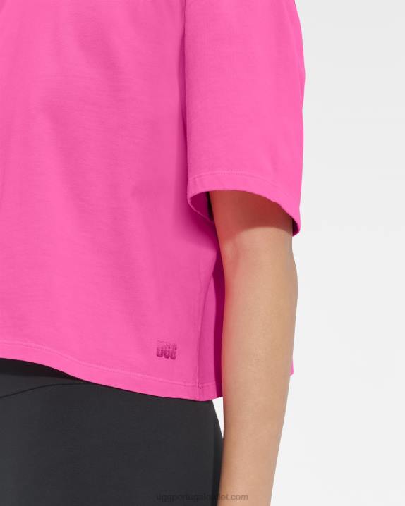 caramelo rosa camiseta cortada tana UGG 20TJ2232 mulheres