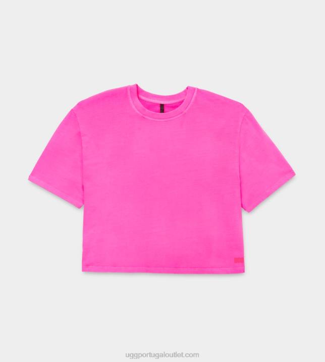 caramelo rosa camiseta cortada tana UGG 20TJ2232 mulheres