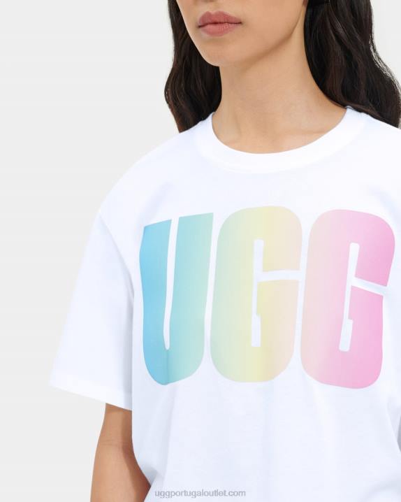 gesso camiseta com logo cropped Pattie UGG 20TJ1258 mulheres
