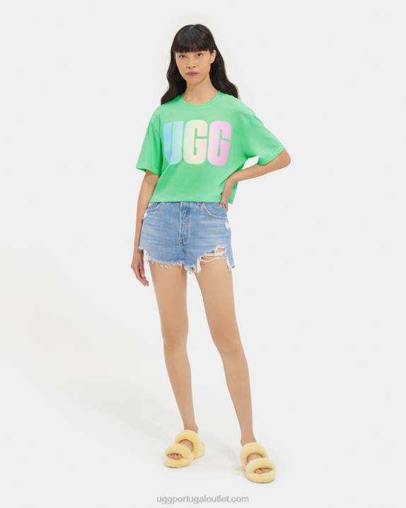 grama camiseta com logo cropped Pattie UGG 20TJ1257 mulheres