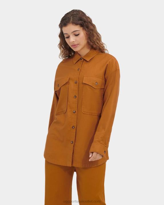mostarda marrom camisa manga longa kimya UGG 20TJ1303 mulheres