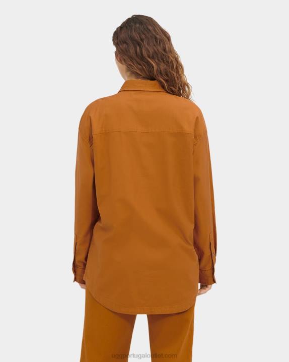 mostarda marrom camisa manga longa kimya UGG 20TJ1303 mulheres