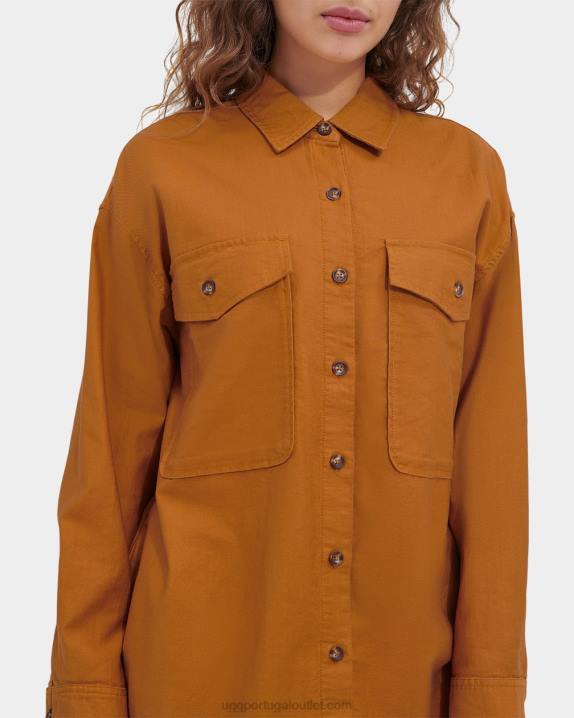 mostarda marrom camisa manga longa kimya UGG 20TJ1303 mulheres