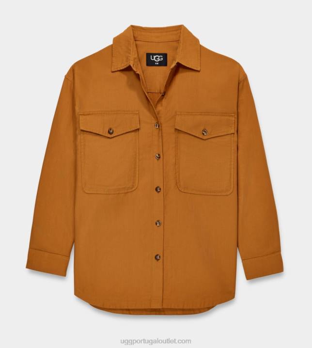 mostarda marrom camisa manga longa kimya UGG 20TJ1303 mulheres