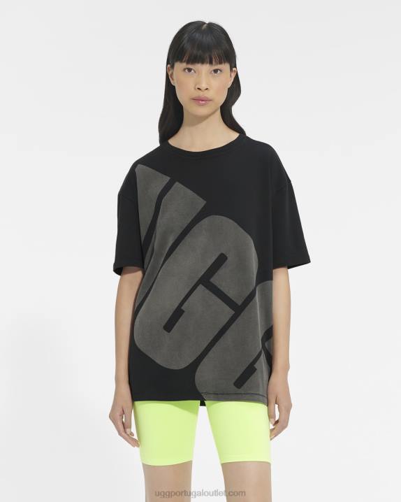 preto/carvão camiseta logo jacqueline UGG 20TJ1321 mulheres