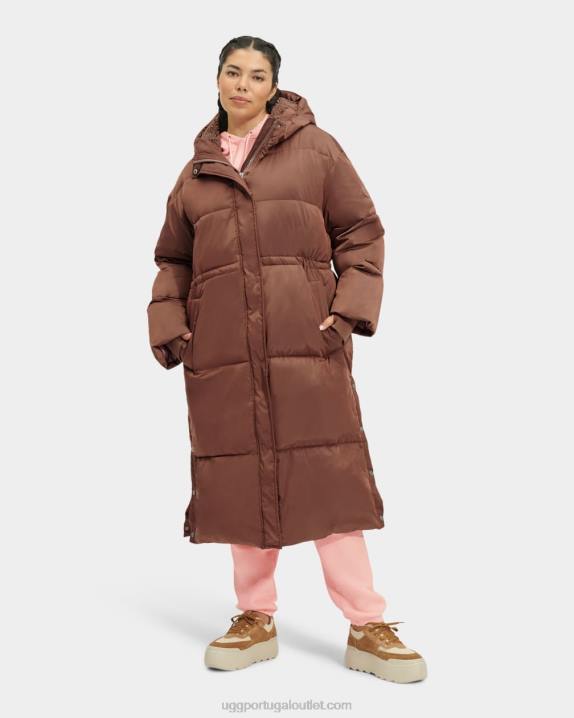 castanha escura keeley casaco longo puffer UGG 20TJ2154 mulheres