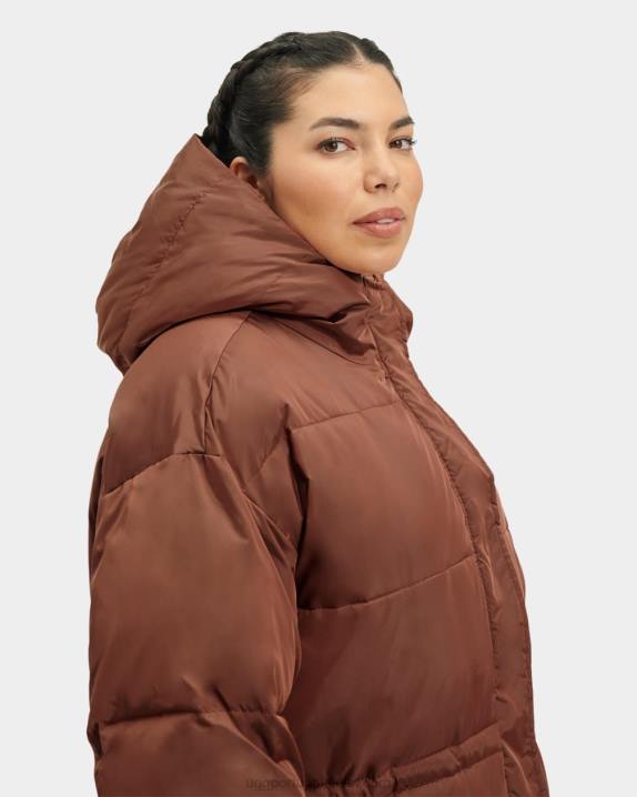 castanha escura keeley casaco longo puffer UGG 20TJ2154 mulheres