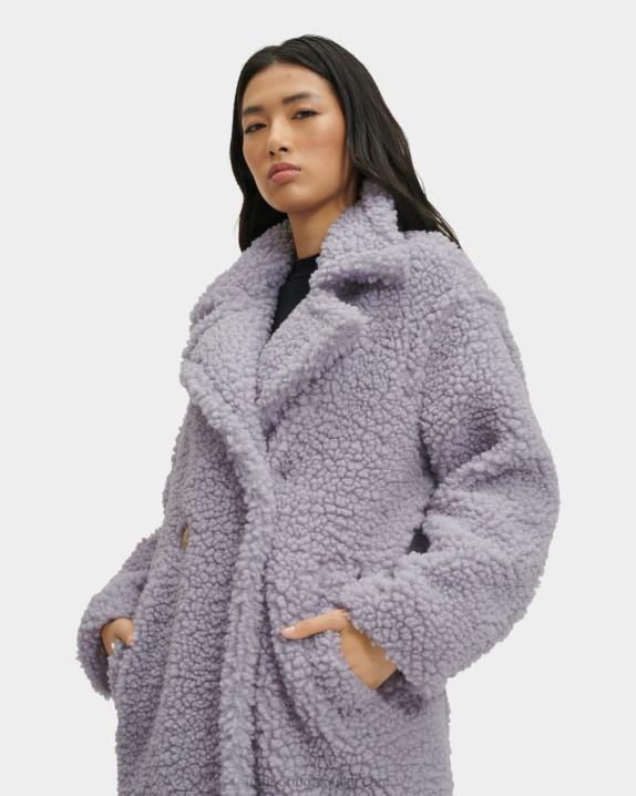 cinza nublado casaco longo de pelúcia gertrude UGG 20TJ168 mulheres