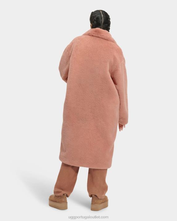 coral queimado casaco de pele falsa avaline UGG 20TJ1271 mulheres