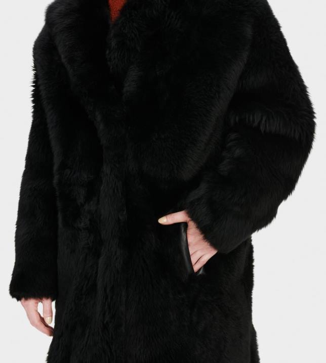 preto Esme casaco longo de lã UGG 20TJ1174 mulheres