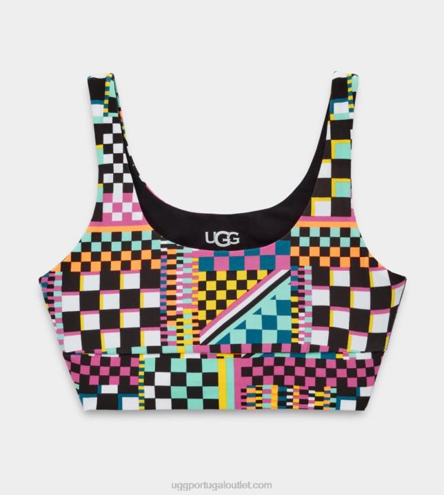 cheques múltiplos pretos sutiã zayley UGG 20TJ1264 mulheres