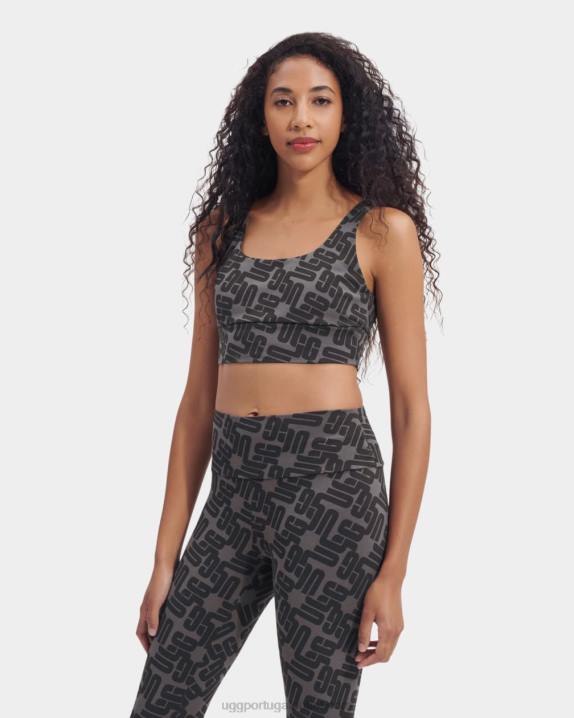 monograma gráfico preto monograma zayley bralette UGG 20TJ2059 mulheres