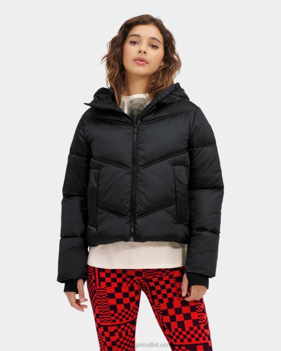 alcatrão jaqueta puffer cropped ronney UGG 20TJ2072 mulheres