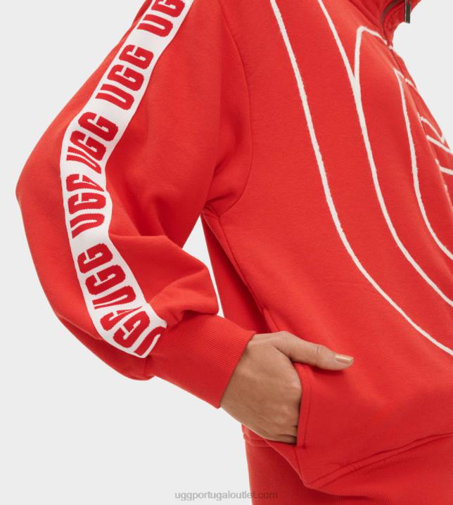 aura vermelha jaqueta de trilha devaneio UGG 20TJ118 mulheres