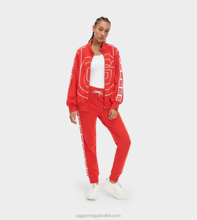 aura vermelha jaqueta de trilha devaneio UGG 20TJ118 mulheres