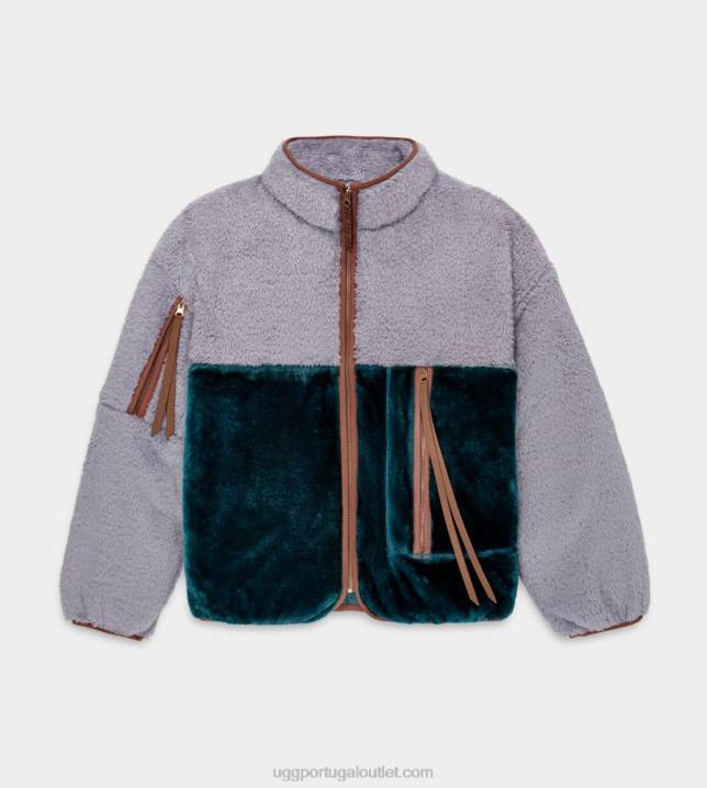 cinza nublado/azul marinho jaqueta sherpa marlene ii UGG 20TJ2284 mulheres