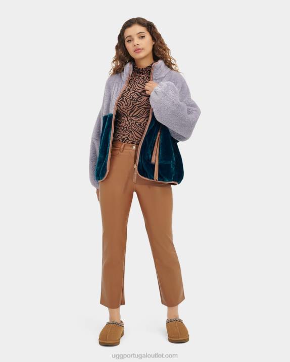 cinza nublado/azul marinho jaqueta sherpa marlene ii UGG 20TJ2284 mulheres