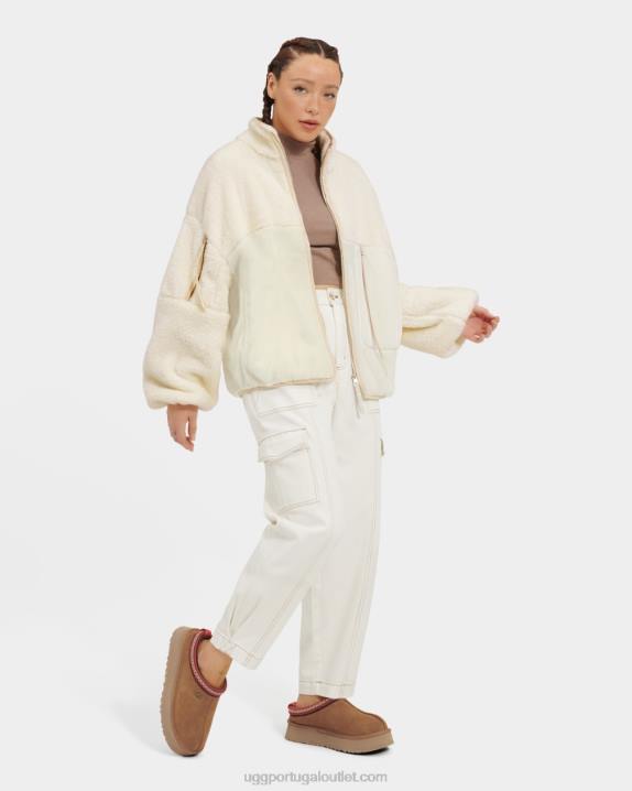 creme jaqueta sherpa marlene ii UGG 20TJ1014 mulheres