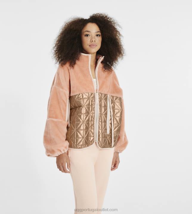 crepúsculo rosa/ouro rosa marlene jaqueta acolchoada metalizada UGG 20TJ1372 mulheres