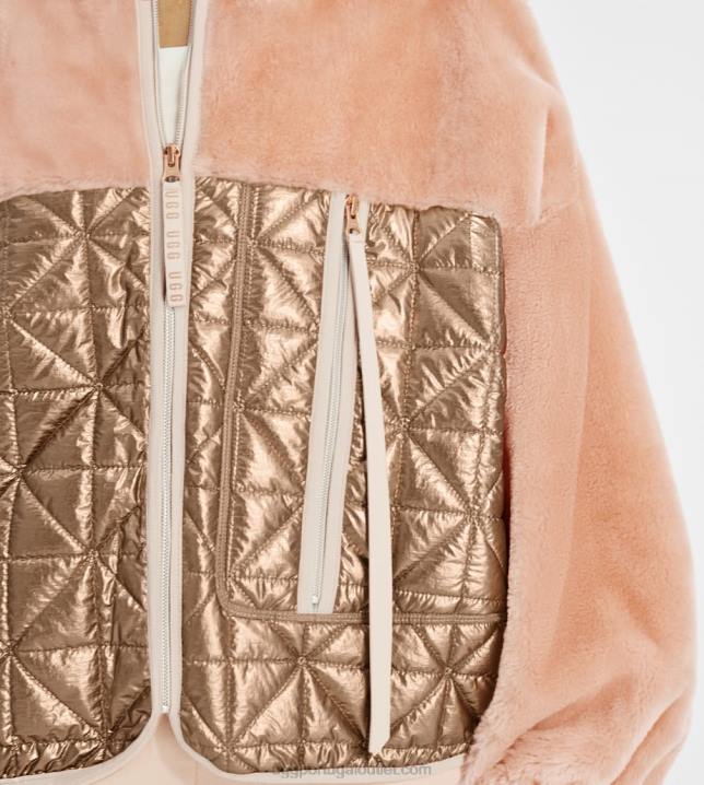 crepúsculo rosa/ouro rosa marlene jaqueta acolchoada metalizada UGG 20TJ1372 mulheres