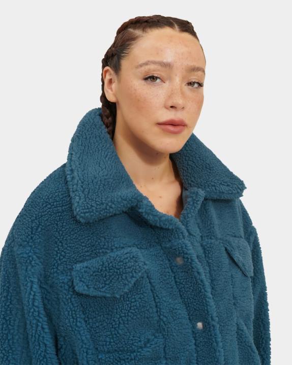 honra azul jaqueta trucker frankie sherpa UGG 20TJ1161 mulheres