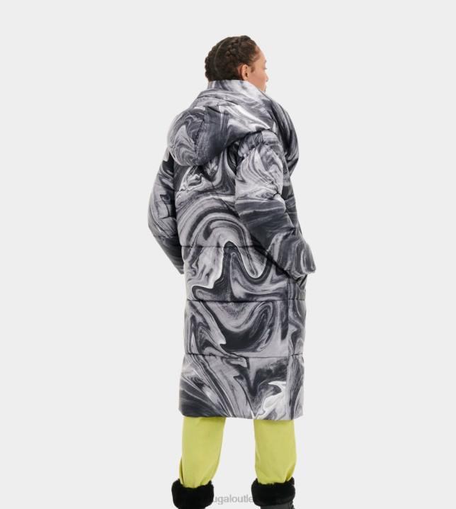 mármore preto/branco Jaqueta Catherina UGG 20TJ2244 mulheres