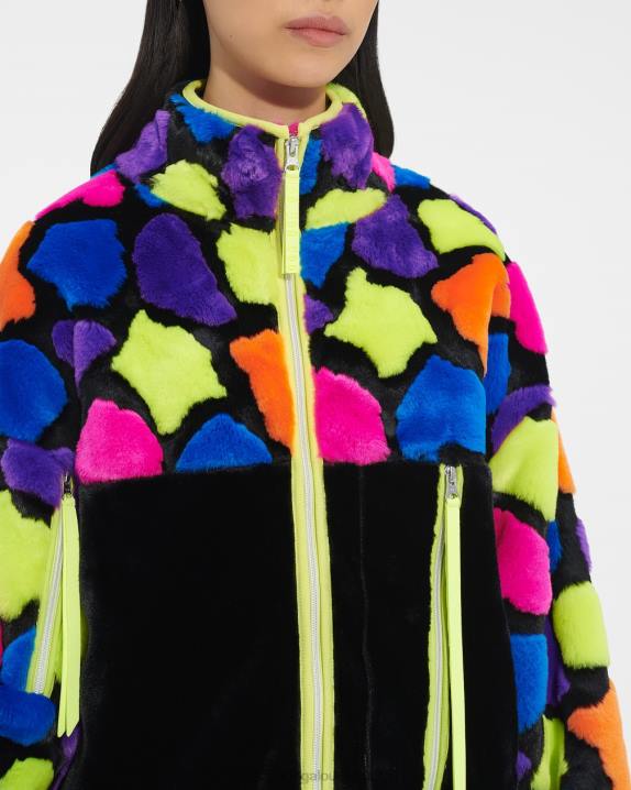 manchas pretas de festa marlene jaqueta sherpa multi UGG 20TJ181 mulheres