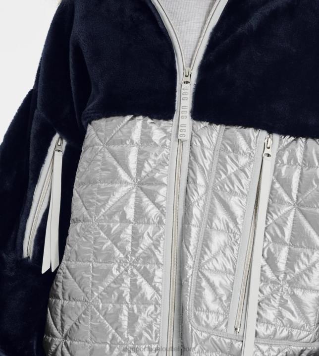 ônix/prata marlene jaqueta acolchoada metalizada UGG 20TJ1371 mulheres