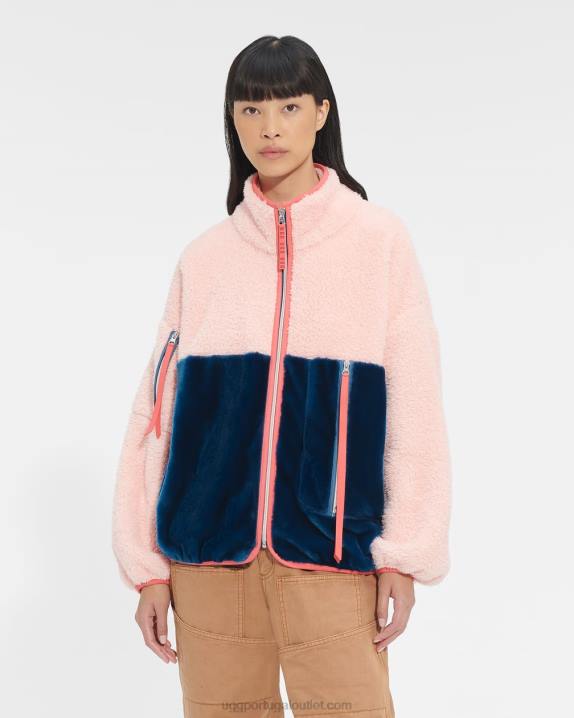 opala rosa/azul honra jaqueta sherpa marlene UGG 20TJ172 mulheres