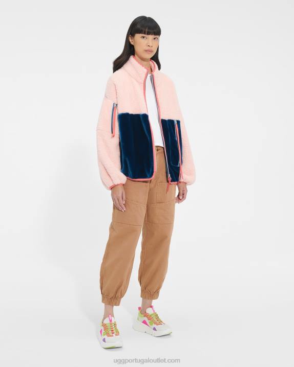 opala rosa/azul honra jaqueta sherpa marlene UGG 20TJ172 mulheres