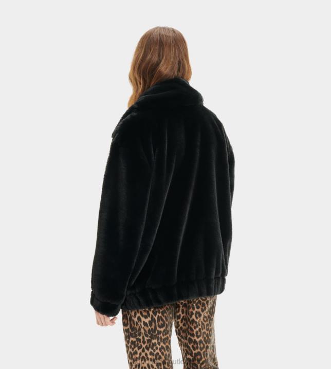 preto kianna jaqueta de pele falsa UGG 20TJ1165 mulheres