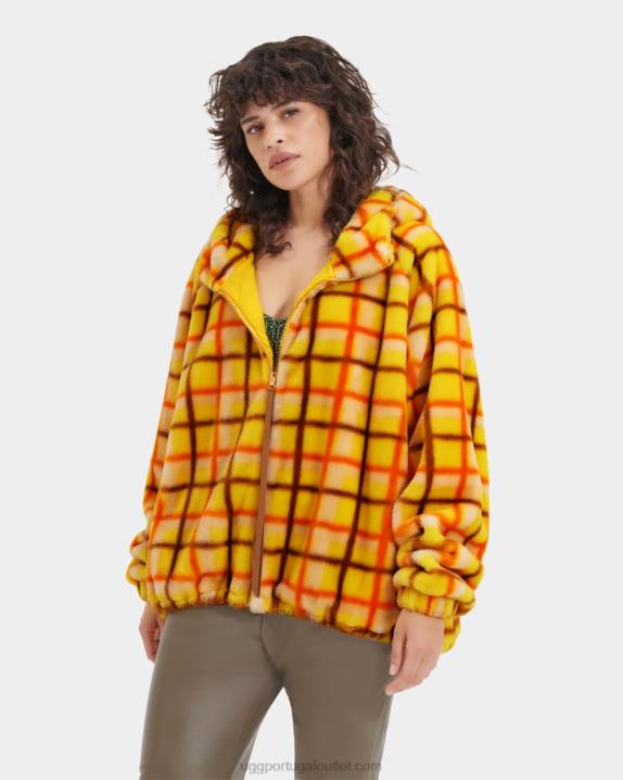 punk xadrez canário jaqueta olympia xadrez punk UGG 20TJ2274 mulheres