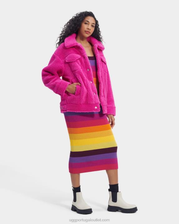 solferino rosa jaqueta trucker frankie sherpa UGG 20TJ990 mulheres