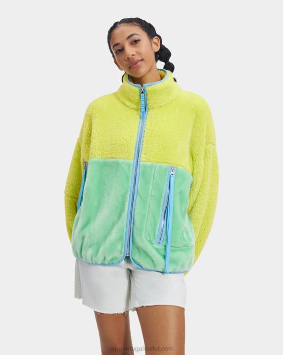 verde/grama vibrante jaqueta sherpa marlene ii UGG 20TJ2283 mulheres