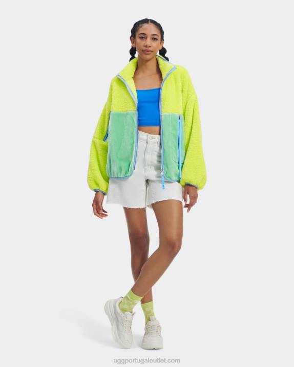 verde/grama vibrante jaqueta sherpa marlene ii UGG 20TJ2283 mulheres