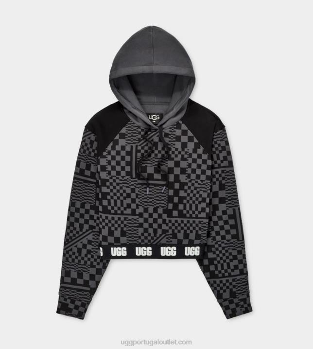 carvão/cheques pretos cheques de capuz cortados mallory UGG 20TJ1236 mulheres